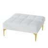 CAVINAS Couches for Living Room Convertible Sofa Bed Futon Teddy Comfy Upholstered Sofa with Gold Metal Legs - 4 of 4