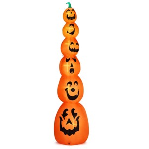 Syemin Decorative Holiday Scene Props Halloween Inflatable Stacked Pumpkins, Inflatable Outdoor Yard Decoration, Multicolored, 31.5"*31.5"*108.24" - 1 of 4