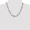 Black Bow Jewelry Men's 10.5mm, Sterling Silver Solid Pave Curb Chain Necklace - 2 of 4
