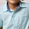 Hope & Henry Boys' Linen Short Sleeve Button Down Shirt, Kids - 3 of 4