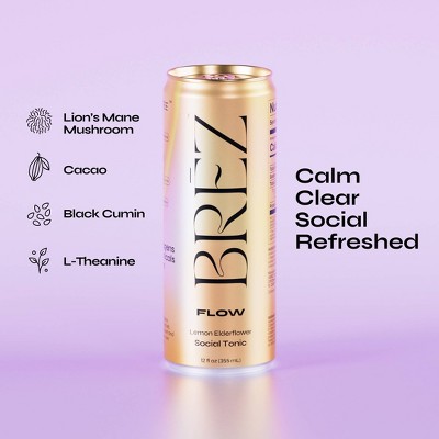 BREZ FLOW Non-Alcoholic Social Tonic - 4pk/12 fl oz Cans