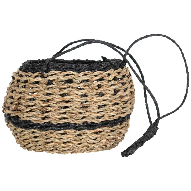 Black Rope & Seagrass Hanging Basket - Foreside Home & Garden, 2 of 10