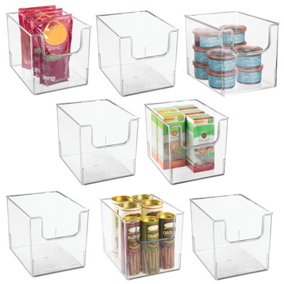 mDesign Linus Plastic Kitchen Storage Organizer Container Bins for Food &  Beverage Cans, 2 Pack - 11 x 5.5 x 8.5