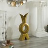 Uniquewise Style Galvanized Gold Metal Design Large Floor Vase for Entryway, Living Room, or Dining Room - Vase for Flowers, Branches, or Greenery - 2 of 4