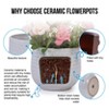 KTMBDW Plant Pots, Ceramic Planters with Drainage Holes,Nursery Planting Pot for Indoor Out Door Plants - 4 of 4