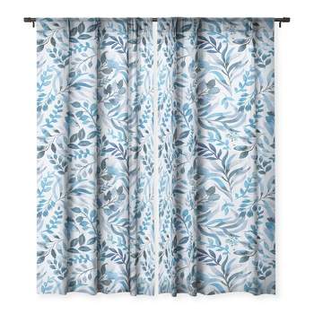 Mirimo Aristo Stripes 50 X 108 Set Of 2 Panel Sheer Window Curtain Deny Designs Target