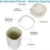 8 Gallon/30L Motion Sensor Trash Can, Touchless Automatic Stainless Steel Garbage Bin with Lid for Bathroom, Living Room, Home Office, Beige - 4 of 4