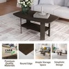 HOMLUX Coffee Table 2-Tier Modern Center Cocktail Table W/Storage Open Shelf for Living Room - 4 of 4