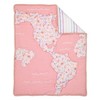 Lambs & Ivy Girls Rule the World Pink Floral 4-Piece Baby Crib Bedding Set - 2 of 4
