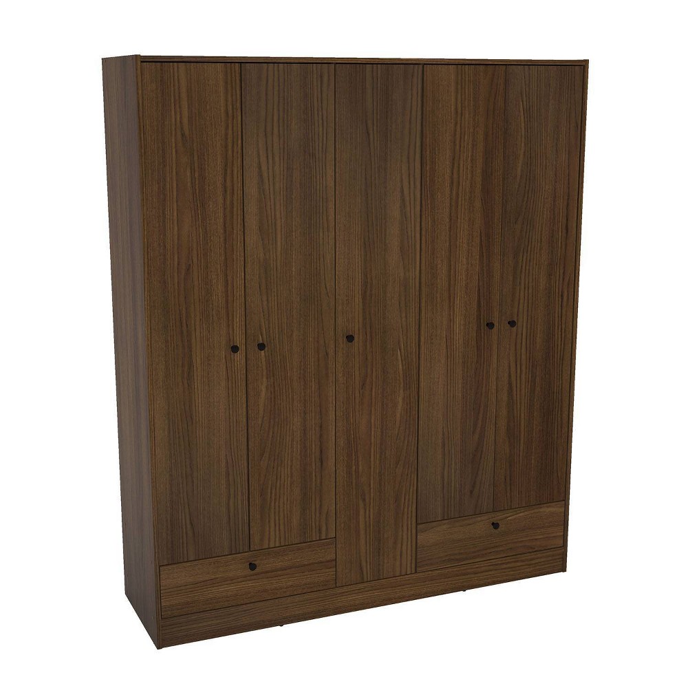 Denmark 5 Door 2 Drawer Wardrobe Dark Brown - Polifurniture. All boxes are present