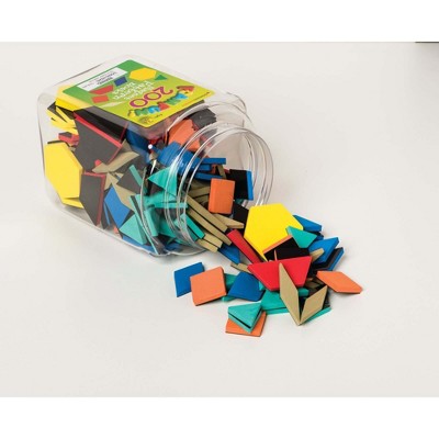 Colorful Foam Magnetic Pattern Blocks Set, 200 Pieces