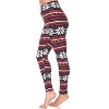 Women's One Size Fits Most Printed Leggings - One Size Fits Most - White Mark - 2 of 3