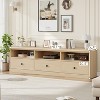 TV Stand for TVs Up to 75", 70in Entertainment Center with Storage Drawer and Open Shelves, Mid Century Modern Media Cabinet for Living Room - 3 of 4