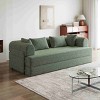 Modern Queen Size Convertible Chenille Sleeper Sofa Bed, Folding Floor Sofa Couch for Living Room, Apartment, or Bedroom – The Pop Home - 3 of 4
