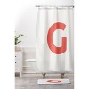 Deny Designs April Lane Art Block Monogram Shower Curtain - 3 of 3