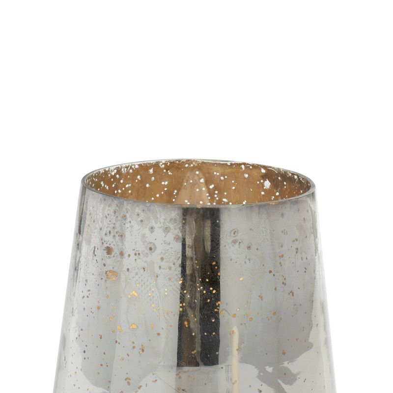 Glass Decorative Candle Lantern with Artificial Mercury Glass Finish Gold - The Novogratz, 5 of 6