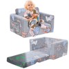 Inhand Kids Sofa, 2-in-1 Soft Toddler Couch Fold Out, Toddler Chair Comfy with Cute Designs, Convertible Sofa to Lounger for Girls and Boys - 2 of 4