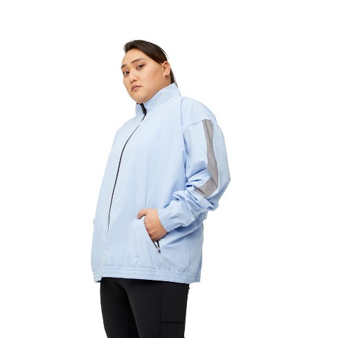 TomboyX Summit Windbreaker, Athletic jacket For Women, Lightweight, Full  Zip-Up, Womens Plus-Size Inclusive (XS-6X) Ice Cap X Large