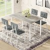 Hooseng Modern Dining Room Table Set for 4 , 5-Piece Kitchen Table with 4 PU Leather Dining Chairs for Breakfast Nook, Small Space - 3 of 4