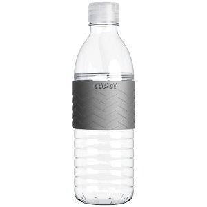 Copco Hydra Water Bottle 16.9 Ounce Non Slip Sleeve BPA Free Tritan Plastic Reusable - 1 of 4