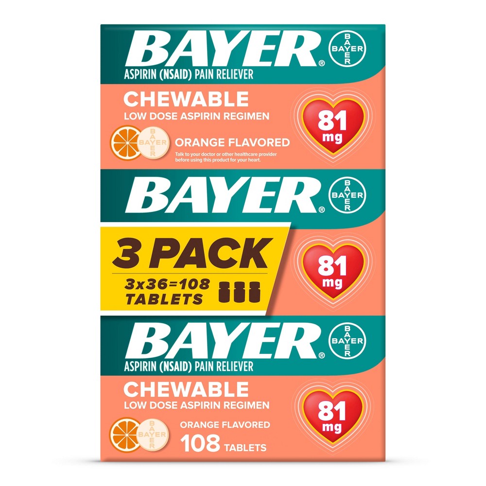 UPC 312843101050 product image for Bayer Low Dose Aspirin 81mg Pain Reliever Chewable Tablets - Aspirin (NSAID) - O | upcitemdb.com