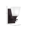 Toltec Lighting Uptowne 1 - Light Sconce in  Dark Granite with 4.5" Square White Muslin Shade - 2 of 2