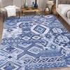 Vintage Area Rug Bohemian Washable Rug Soft Low Pile Rugs for Living Room Bedroom Dining Room - 2 of 4