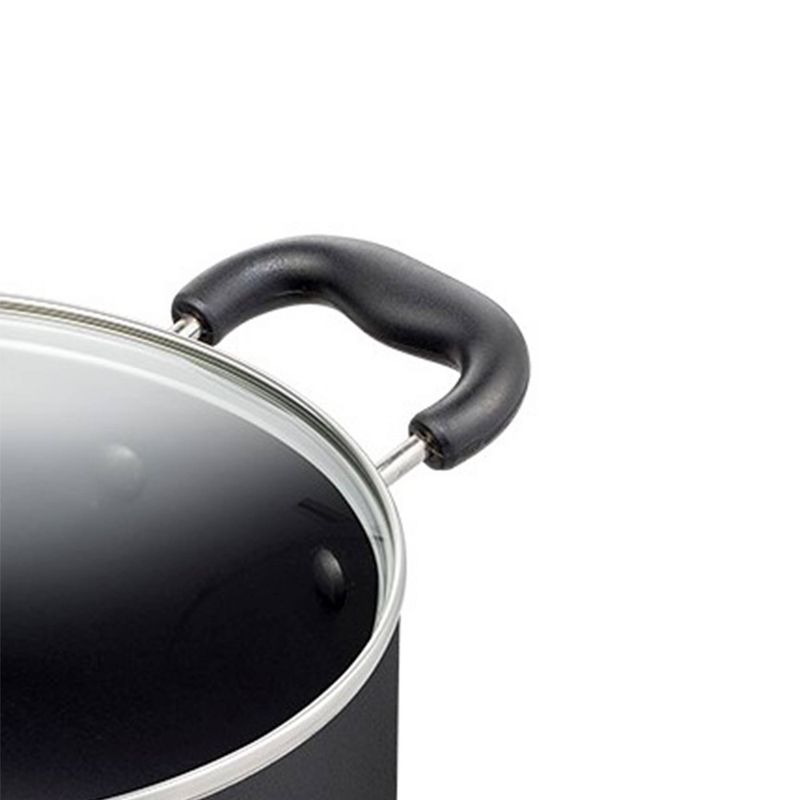 T-fal 12qt Stock Pot with Lid, Simply Cook Nonstick Cookware Black, 3 of 5