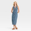 Women's Denim Button-Down Ankle Dress - Universal Thread™ - 3 of 3