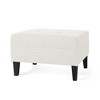 CAVINAS Classic Upholstered Ottoman with Birch Wood Legs, Modern Rectangle Ottoman Bench, Ottoman Foot Stools, Bedroom Entry Bench - 2 of 4