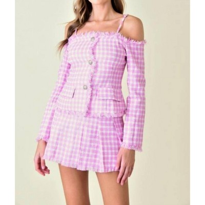 Women's Frayed Off the Shoulder Top - Fore