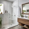 Aghana Digitals Modern Brushed Nickel Shower Faucet Set with 8-inch Square Rain Head, Storage Rack - 4 of 4