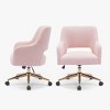 WestinTrends Genevieve Mid-Century Modern Swivel Office Chair With Wheels (Set Of 2) - 4 of 4