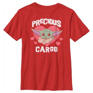 Boy's Star Wars The Mandalorian Valentine's Day The Child Precious Cargo T-Shirt - 1 of 4