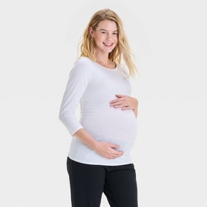 3/4 Sleeve Boat Neck Maternity T-Shirt - Isabel Maternity by Ingrid & Isabel™ - 1 of 3