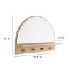 Modway Moonbeam Arched Mirror – EEI-6350-OAK, 30x40 Inches, Oak Finish with Curved Modern Frame - 3 of 4