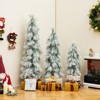 Costway 3' 4' 5' Artificial Christmas Tree Set with 30 + 50 + 70 LED Lights Holiday Decoration Tree - 4 of 4