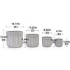 NAYSAYE Planter Set of 4 Ceramic Flowerpot Sleek Glossy Design for Indoor Outdoor Garden, Cream Color, 14.18"*14.18"*12.6" - 3 of 4