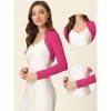 INSPIRE CHIC Women's Elegant Long Sleeve Knit Open Front Crop Bolero Shrug - 2 of 4