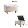CAVINAS Modern Pull-Open Top Square Ottoman Bench with Storage,Velvet Button Tufted Ottoman for Living Room,Bedroom - 4 of 4