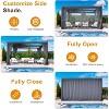 Heynemo Louvered Pergola, Outdoor Metal Canopy with 2 Independently Adjustable Louver Roof, Patio Pergola with Curtains & Netting - 4 of 4