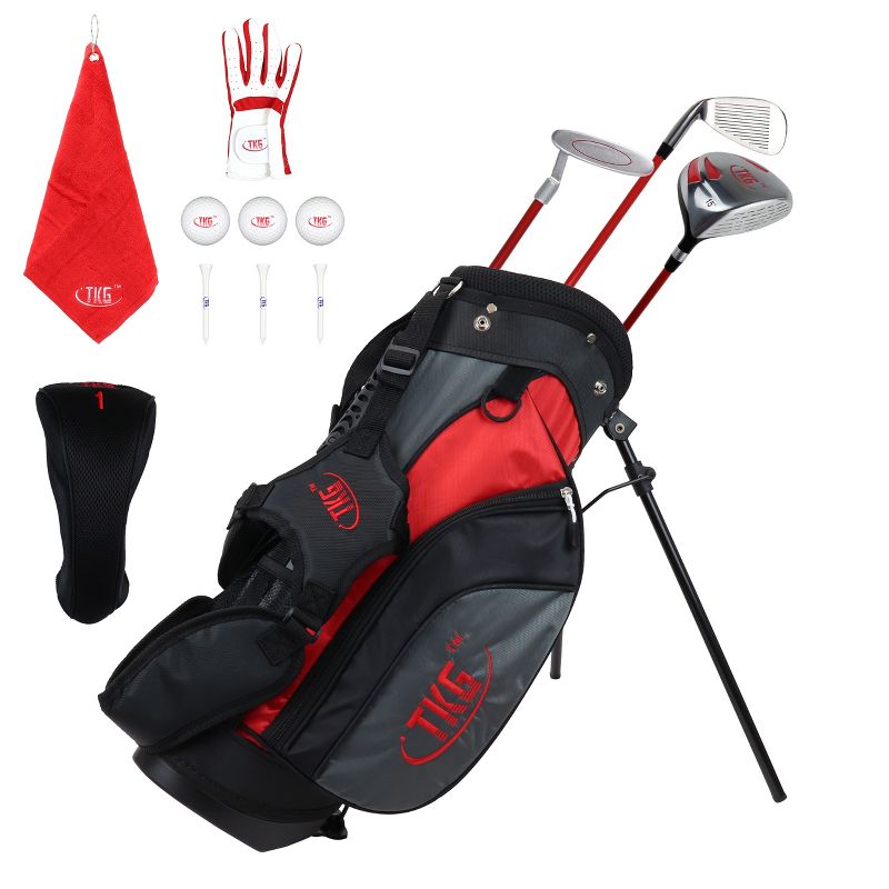 TKG Sports Youth Golf Club Set Ages 3-6, Golf Stand Bag Rain Hood & Accessories, 1 of 7