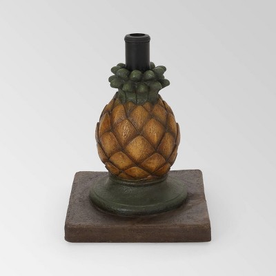 Ferrer Pineapple Umbrella Base Yellow - Christopher Knight Home