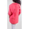 Women's Navi Linen Button Down Shirt - GIGI MODA - 2 of 2