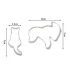 Unique Bargains Cookie Cutters 2-Piece Cat & Fish Cookie Cutter Set Dishwasher Safe Stainless Steel Silver Tone 1Set - 3 of 4