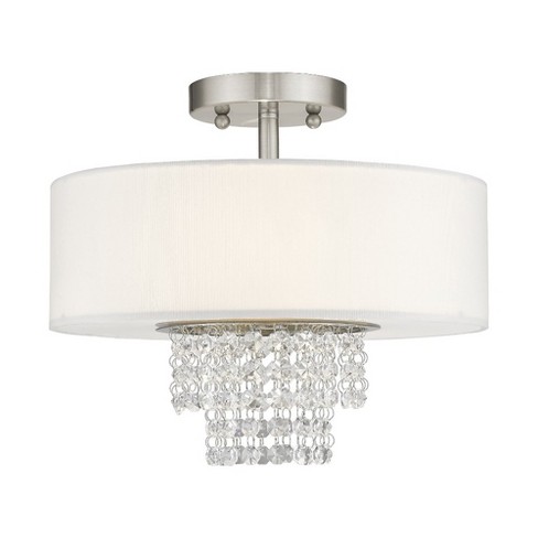 Livex Lighting Carlisle 2 - Light Semi-Flush Mount in  Brushed Nickel - image 1 of 4