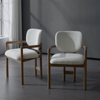 Dining Chairs Set of 2,Upholstered Kitchen Chairs with Paded Seating Solid Rubber Wood Legs for Dining Room,Island,Living Room-Tanpinhause
