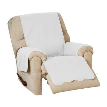 Classic Accessories Cover Bonanza Navy/Tan Matelasse Recliner Slipcover  23-in W x 35-in H x 21-in D in the Slipcovers department at