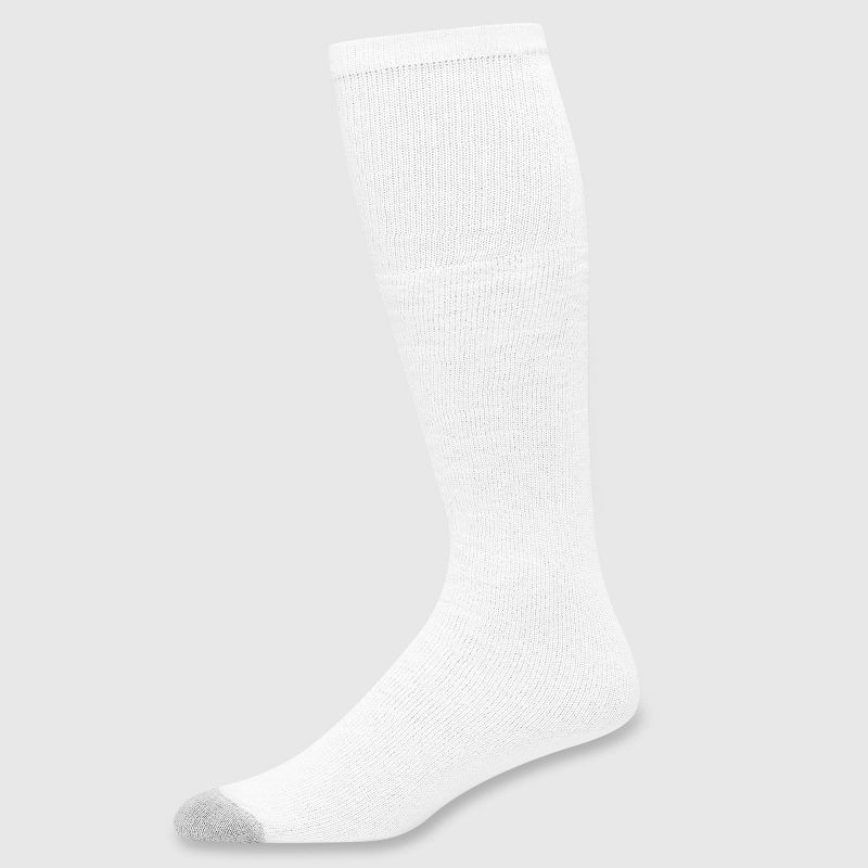 Hanes Men&#39;s Over the Calf Socks 6pk - White 6-12, 3 of 4
