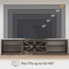 Gymojoy 78.7" Farmhouse TV Stand with LED Light for 55/65/75/90 inch TV with Storage Cabinets - 4 of 4